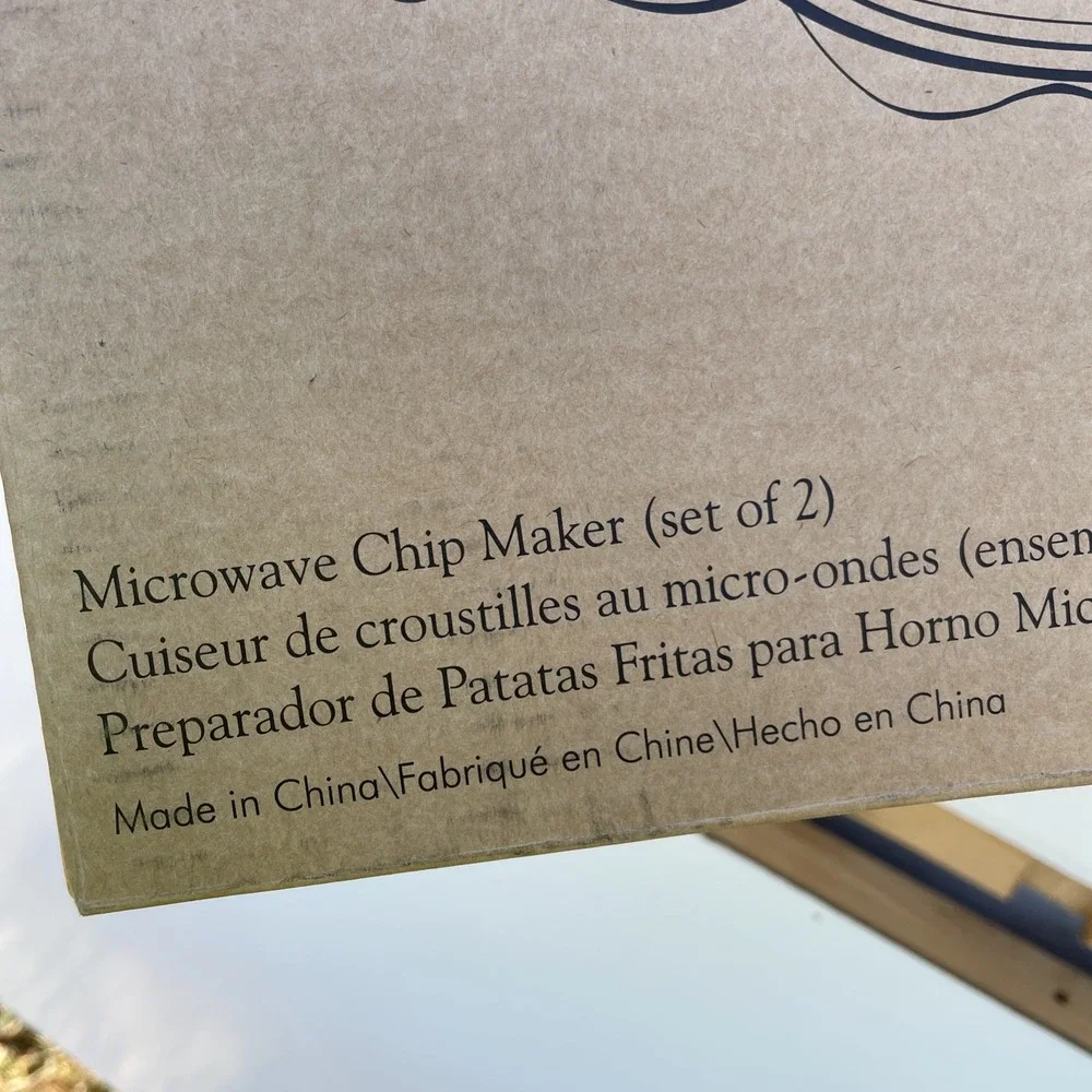 THE PAMPERED CHEF Microwave Chip Maker #1241 Set of 2 New in Box